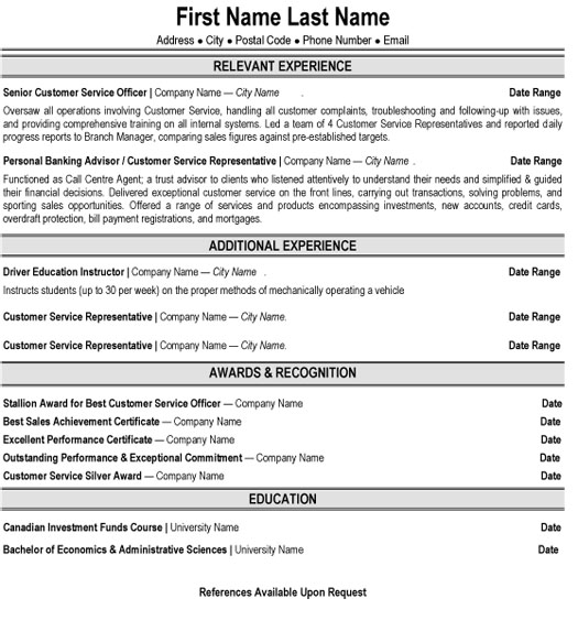 Bank Teller Resume Sample & Template Page 2