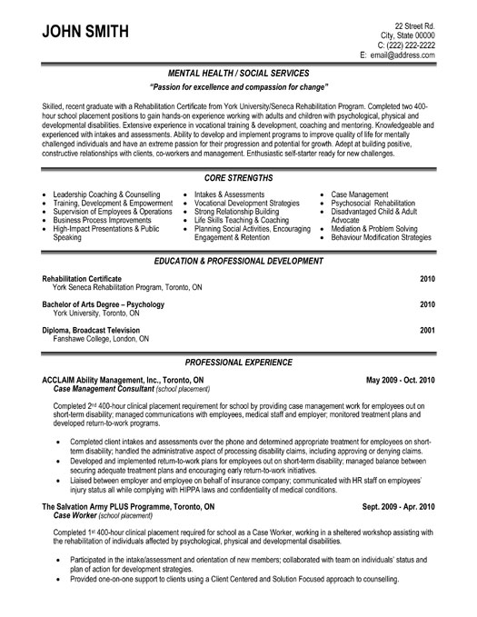 Case Management Resume Sample & Template