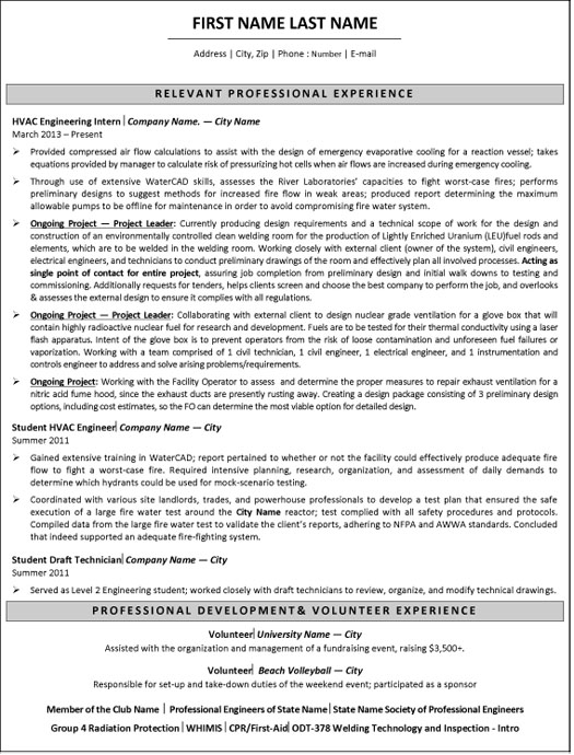 Mechanical Engineer Resume Sample & Template Page 2