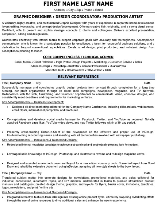 Graphic Designer Resume Sample & Template