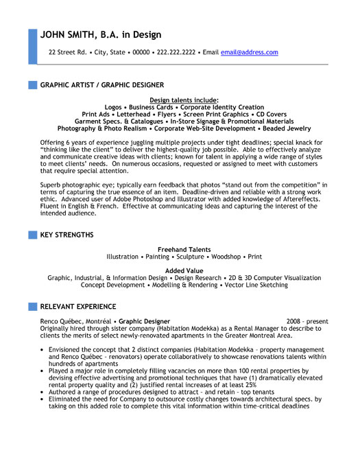 Graphic Designer Resume Sample & Template