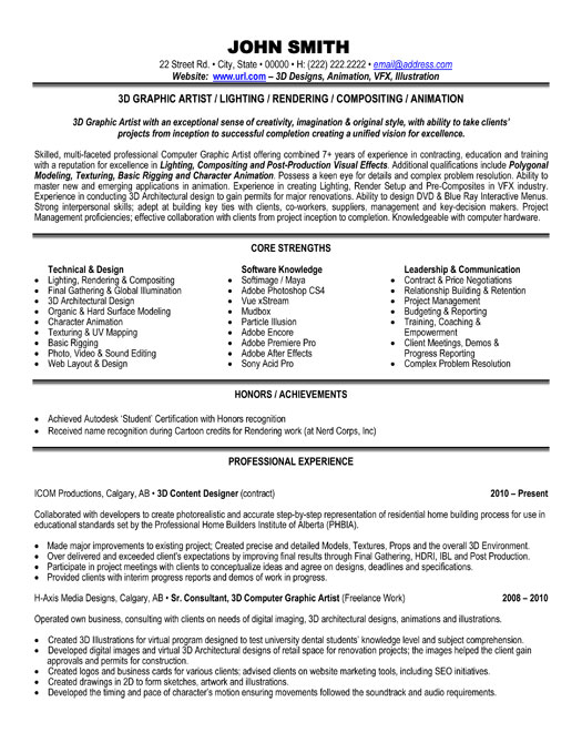 Graphic Artist Resume Sample & Template